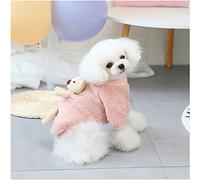 Costume da cane orsacchiotto,Abbigliamento da cucciolo morbido invernale, vestiti per cappotti con cappuccio in pile, Abbigliamento da Cucciolo Morbido Invernale per Cani di Piccola Taglia (pink, L)