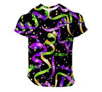 Costume da Carnevale, da uomo, comoda, girocollo, basic estivo, a maniche corte, design colorato, per la vita quotidiana, per l'escursionismo, per la corsa, casual, per lo streetwear, Colore: rosa