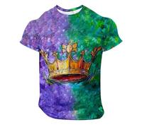 Costume da Carnevale, da uomo, comoda, girocollo, basic estivo, a maniche corte, design colorato, per la vita quotidiana, per l'escursionismo, per la corsa, casual, per lo streetwear, Blu scuro, 5XL