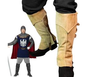 Costume da cavaliere da uomo | ghette pirate regolabili, per travestimento per il fuoco di campo goth Cosplay scena performance festa festival autunno Halloween vacanze, giallo, Se