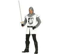 Fiestas Guirca Costume Cavaliere Medievale Bianco Adulto Taglia Unica
