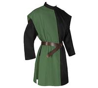 Costume da cavaliere medievale, cavaliere del tempio, crociato, tunica vichinga, tempio, carnevale, carnevale, cospaly, gonna a forma di tempio Rengard, nero, bianco, stile palazzo, Halloween, stile