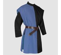 Costume da cavaliere medievale, cavaliere del tempio, crociato, tunica vichinga, tempio, carnevale, carnevale, cospaly, gonna a forma di tempio Rengard, nero, bianco, stile palazzo, Halloween, stile