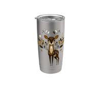Costume da cervo felice per gli amanti dello stile fulvo e della foresta Bicchiere termico in acciaio inox doppia parete