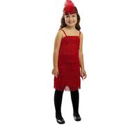 Costume da Charleston rosso per Bambina Funidelia