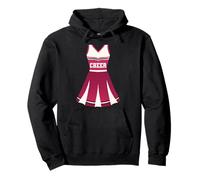 Costume da Cheerleader Cheerleading Halloween Cheer Team Felpa con Cappuccio