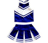 Costume da cheerleader da cheerleader, per bambine, per cosplay, colore: blu/bianco (S/2-5)