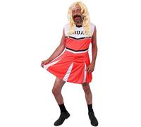 Costume da cheerleader da uomo, taglia XXL, colore: rosso