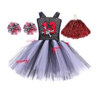Costume da cheerleader di Halloween per ragazze, vestito da cheerleader di Halloween, comodo vestito in pizzo, vestito da cheerleader per feste