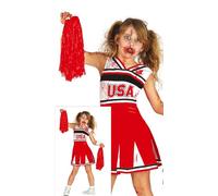Costume da Cheerleader Zombie per Bambina L-(10/12 Anni)