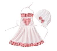 Costume da Chef per Neonato Set Costume da Cuoco Bambino Vestito Grembiule Cappello Bambino per 1-2 Foto Bambino Fotografia Prop (1-6 Months)