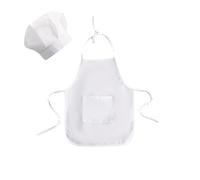 Costume da Chef per Neonato Set Costume da Cuoco Bambino Vestito Grembiule Cappello Bambino per 1-2 Foto Bambino Fotografia Prop (White-a, 1-6 Months)