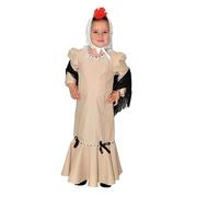 Costume da Chulapa beige per bambini Creaciones Llopis