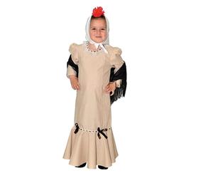 Costume da Chulapa beige per bambini Creaciones Llopis