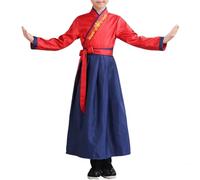 Costume da Cinese Bambino Tradizionale 2-18 Anni Abito Hanfu Maniche Larghe Vestito Cinese Palazzo Elegante per Capodanno, Compleanno, Cosplay, Cerimonia, Spettacoli, Carnevale e Halloween,02