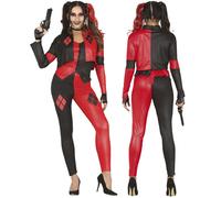Costume da clown Harley per Halloween, taglia grande