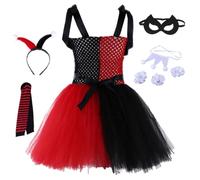 Costume da clown per Halloween, con , in tulle, da principessa spaventoso