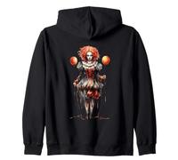 Costume da Clown Raccapricciante con Palloncini Felpa con Cappuccio
