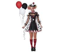 Costume da clown raccapricciante da donna