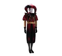 Costume da Clown Unisex Cosplay Abito Arlecchino | Costume uniforme di Halloween per carnevale, con maschera e cappello per adulti, festa in costume di Halloween