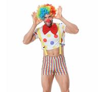 Costume da Clown Uomo Donna-Pagliaccio a Tema Divertente Pagliaccio Gioco di Ruolo Set Cinque Pezzi Uomo Casual Ampio Comodo Commercio Estero Tuta Sportiva