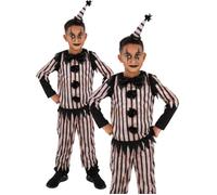 Costume Da Clown Vintage Scuro Per Ragazzi Di Halloween Spaventoso Età 4-12