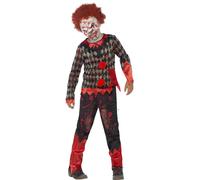 Costume Da Clown Zombie Deluxe Per Bambini, Outfit Di Halloween Con Maschera