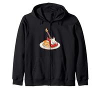 Costume da colazione con chitarra Red Rock e frittelle divertenti Felpa con Cappuccio