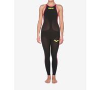 Costume da competizione Arena Powerskin R-Evo+ Full Body Long Leg Open Back nero giallo donna - 36