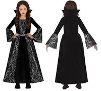 Costume da Contessa Vampira Argento, per bambine di 5-6 anni