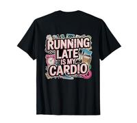 Costume da Corsa retrostampato Run Running Late Is My Cardio Maglietta