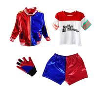 Costume da Cosplay Harley Quinn Giacca e Abito Suicide Squad Carnevale Donna