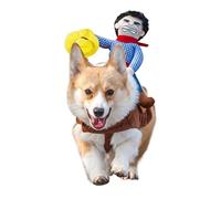 Costume da cowboy per cani stile cavaliere con bambola e cappello (M)