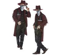 Costume Da Cowboy Western Deluxe Dark Spirit Per Uomo, Outfit Di Halloween