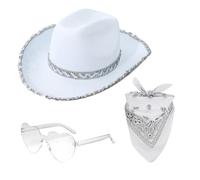 Costume da cowgirl da donna - country western abito da cowgirl-outfit in stile cowgirls, accessorio per travestimento di carnevale, confezione da 3 pezzi, costume da cowgirl, costume da cowgirl, abito