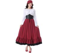 Costume Da Dama Dell'800 Abito Celtico Donna Vestito Donna Carnevale Xl Vestito Principessa Corto Costume Da Vichingo Per Carnevale Curvy Medievale Abiti Di Abito Lady Oscar Vestiti Gotico Dama Fata