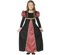 COSTUME DAMA MEDIEVALE CARNEVALE BAMBINA VESTITO GUIRCA REGINA DEL MEDIOEVO