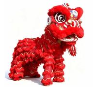 Costume da Danza Del Leone Dragondance Lion Dance Lionhead Performance Props Awakeninglion Cinese(Red,155cm/61in)