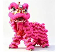 Costume da Danza Del Leone Dragondance Lion Dance Lionhead Performance Props Awakeninglion Cinese(Rose red,170cm/67in)