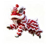 Costume da Danza Del Leone Dragondance Lion Dance Lionhead Performance Props Awakeninglion Cinese(White,165cm/65in)