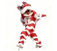 Costume da Danza Del Leone Per Esibizione di Danza Del Leone In Occasione Del, Costumi Promozionali Per Le Feste, Adatto Per Altezze Comprese Tra 150 E 175 Cm / 59-69 Pollici(White,Style B)