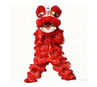 Costume da Danza Del Leone Per Esibizione di Danza Del Leone In Occasione Del, Costumi Promozionali Per Le Feste, Adatto Per Altezze Comprese Tra 150 E 175 Cm / 59-69 Pollici(Red,Style B)