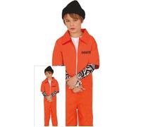 Costume da detenuto uniforme prigioniero condannato tuta mezza manica arancione