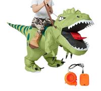 Costume da dinosauro gonfiabile, in poliestere, altezza regolabile, con soffiatore, costume da T-Rex leggero e gonfiabile, per Halloween, Natale, cosplay