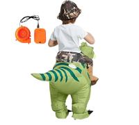 Costume Da Dinosauro Gonfiabile- Modello T-Rex Divertente E Realistico, Materiale Resistente E Facile Da Montare Con Una Pompa Ad Aria | Per Donne, Uomini, Bambini, Halloween, Scuola, Parchi Tematici,