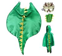 Costume da dinosauro per bambini, 1 set di padiglioni di draghi, maschera e guanti in costume di drago, bambino vestire vestiti per ragazzi ragazze a tema da bambino festa di compleanno bomboniere g