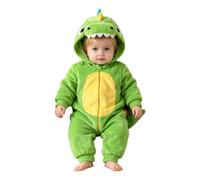 Costume da Dinosauro per Bambino Tuta Costume da Animale con Cappuccio | Tuta Sindacale in Flanella, Costume Dinosauro Bambino Unisex Maniche Lunghe Carino Invernale per Neonati 1-9 Mesi
