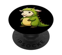 Costume da dinosauro Trex per amanti degli animali da capra PopSockets PopGrip Adesivo