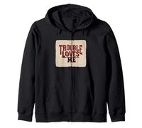 Costume da discorso Funny Trouble Loves Me Felpa con Cappuccio