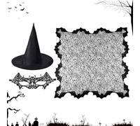 Costume da Donna - 3 Pezzi Tuta Ragnatela | Accessori per Cosplay e Costume di Halloween per Maschere Viaggio Riunioni Giornaliere Festival All Aperto Al Chiuso per Bambini e Adulti per la Scena